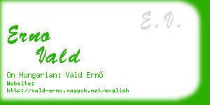 erno vald business card
